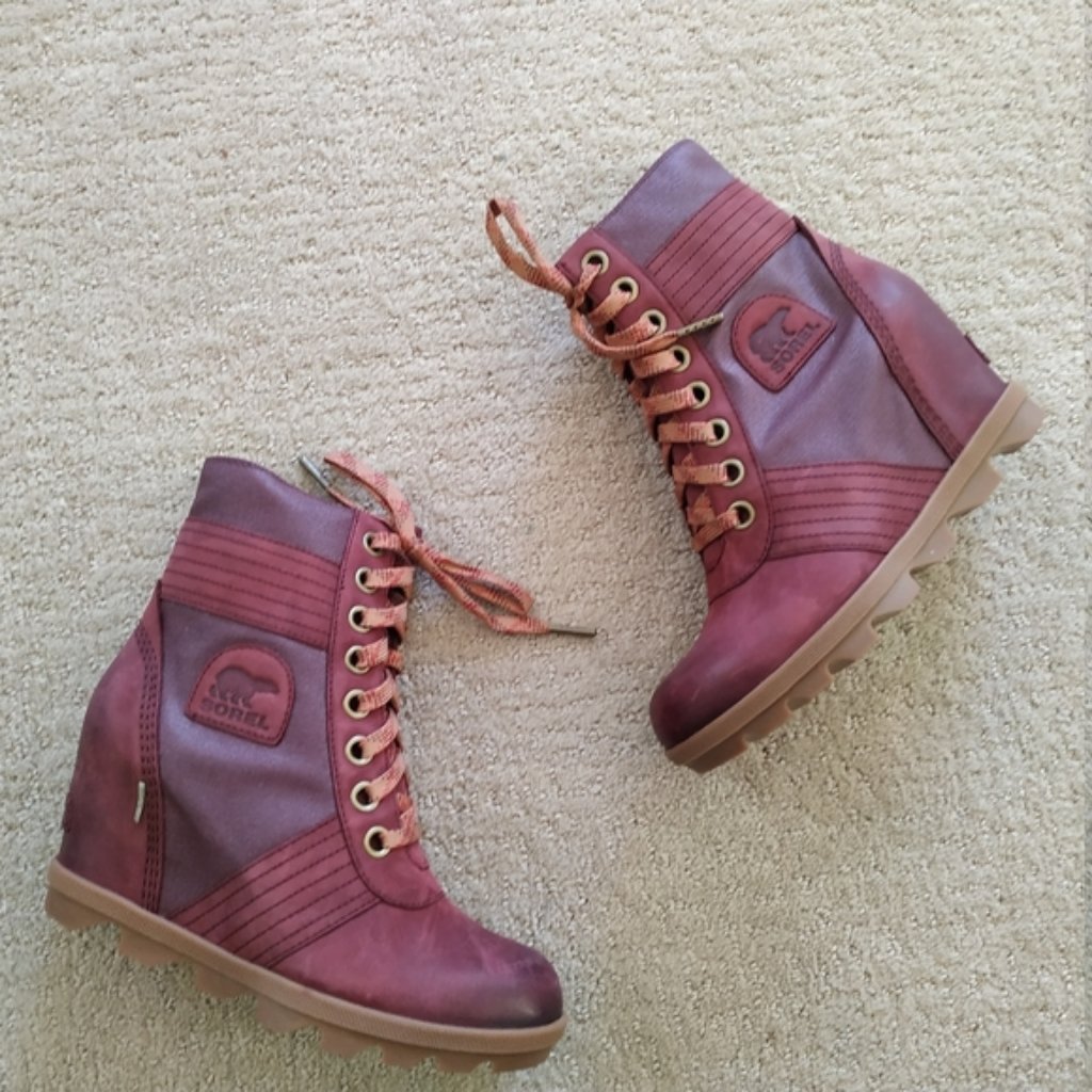 New Sorel Lexie Wedge Boots 7 38